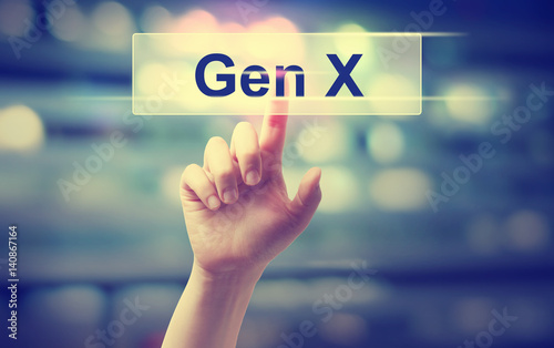 Gen X concept with hand