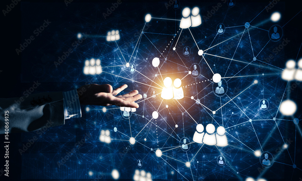 Obraz premium Presenting modern wireless technologies as means of communucatio