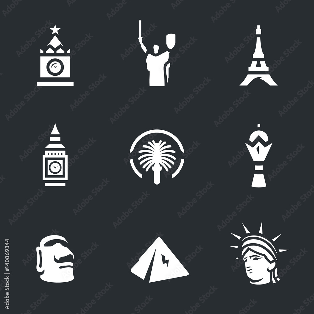 Vector Set of Landmark Icons. Vector Set of Landmark Icons.