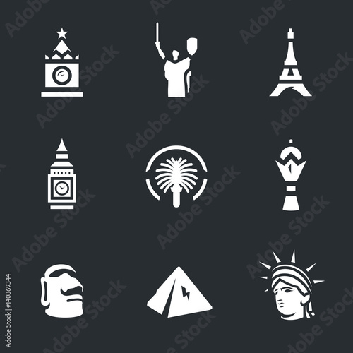 Vector Set of Landmark Icons.