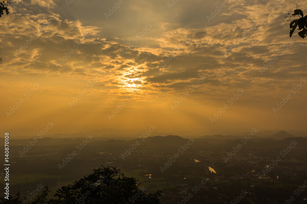 silhouette  on Phu Bo-Bit viewpoint