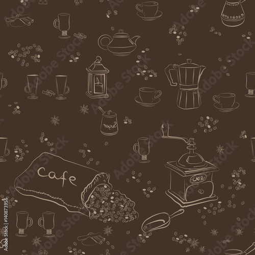 Coffee Sketch Background