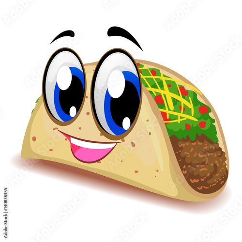  Vector Illustration of Taco Mascot