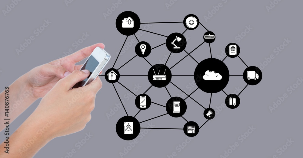 Hand of woman using smart phone Hand of woman using smart phone