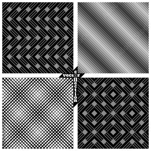 Set of vector seamless pattern