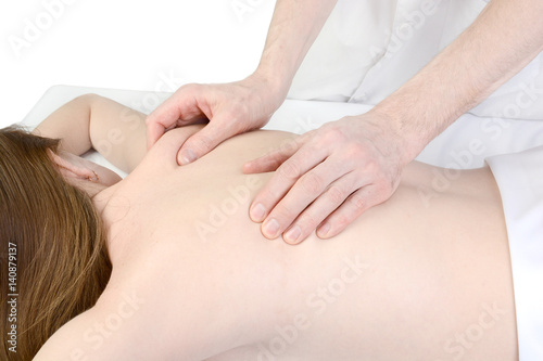 woman at massage in a spa center