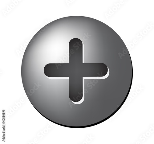 screw head vector symbol icon design.
