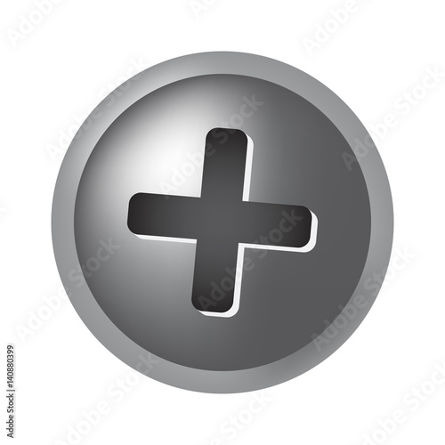 screw head vector symbol icon design.