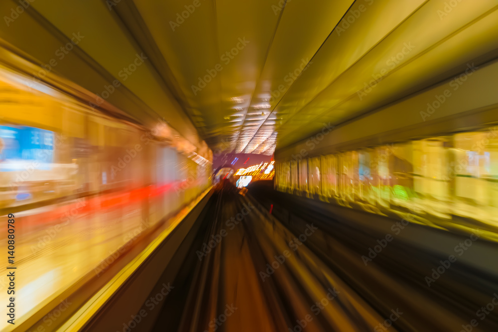 Abstraction metro subway tracks blur Abstraction metro subway tracks blur