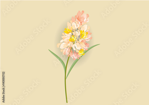  bouquet of yewllow pastel  on  background,vector illustration © tukkata88