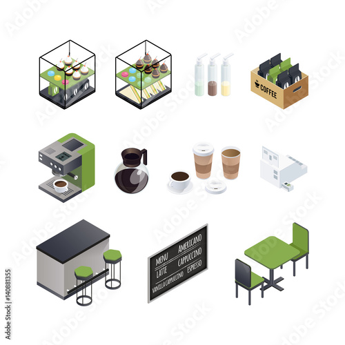 Coffee House Elements Set