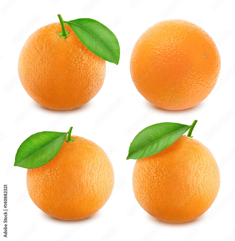 Oranges set isolated on white background Oranges set isolated on white background