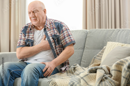 Mature man suffering from p...