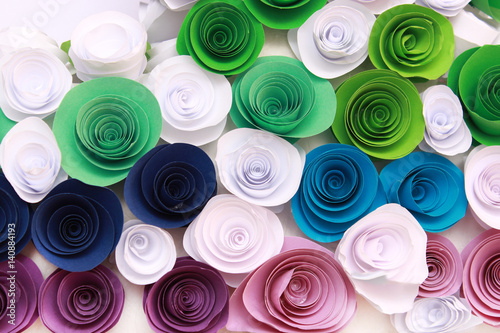Artificial colorful rose that is handmade