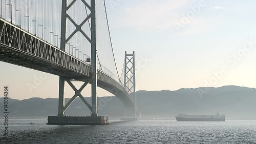 兵庫 舞子公園から見る明石海峡大橋