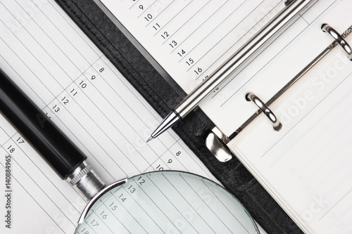 Wallpaper Mural pen, magnifying glass and diary Torontodigital.ca