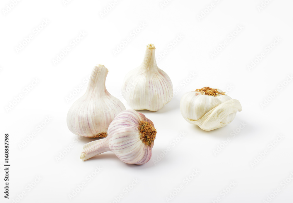 Obraz premium Fresh garlic bulbs