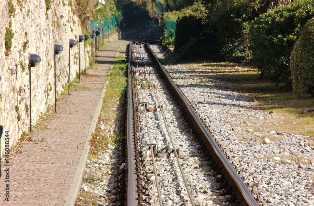 Railway to Bergamo Old Town, Italy Railway to Bergamo Old Town, Italy