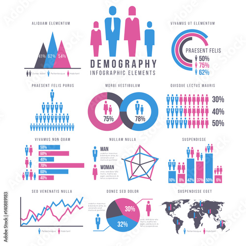 People, adult and child, human, people, family infographics vector signs and charts photo