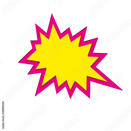 Bang speech bubble. Explosive exclamation comic sign