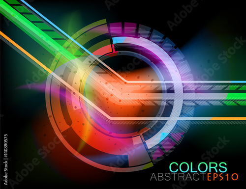Transparent colors circular shape scene vector abstract background