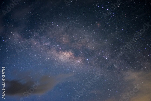 Milky way galaxy in the universe, Long exposure photograph