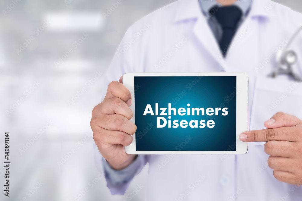 Alzheimers Disease concept Medical Report with Composition of Medicaments Alzheimers Disease concept Medical Report with Composition of Medicaments