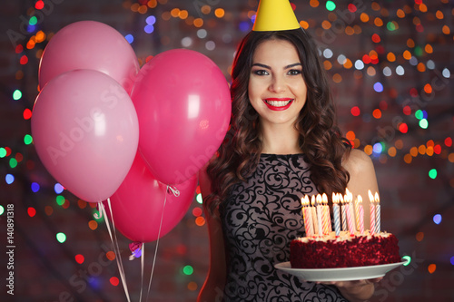 Beautiful young woman with ...