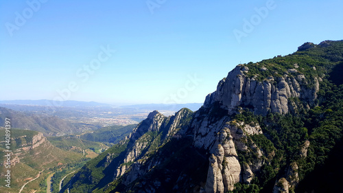 View from the peak of Montserrat, Spain
