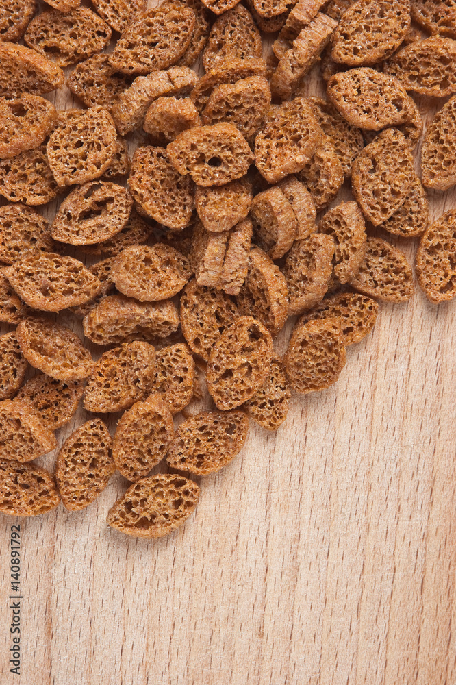Fototapeta premium crackers pieces of dried bread
