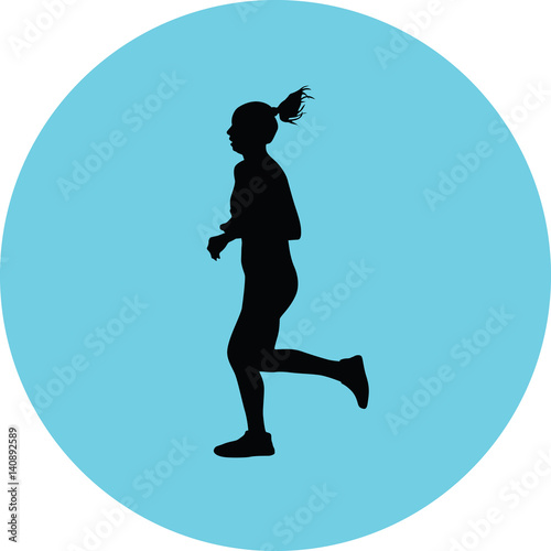 runner silhouette vector