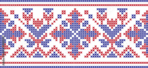 embroidered Ukrainian national pattern crossembroidered cross ukrainian slavic national pattern on transparent background