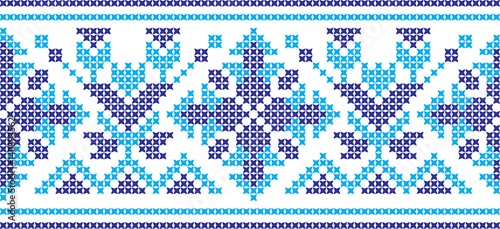 embroidered Ukrainian national pattern crossembroidered cross ukrainian slavic national pattern on transparent background photo