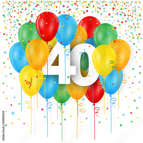 Carte JOYEUX ANNIVERSAIRE – 40 ANS