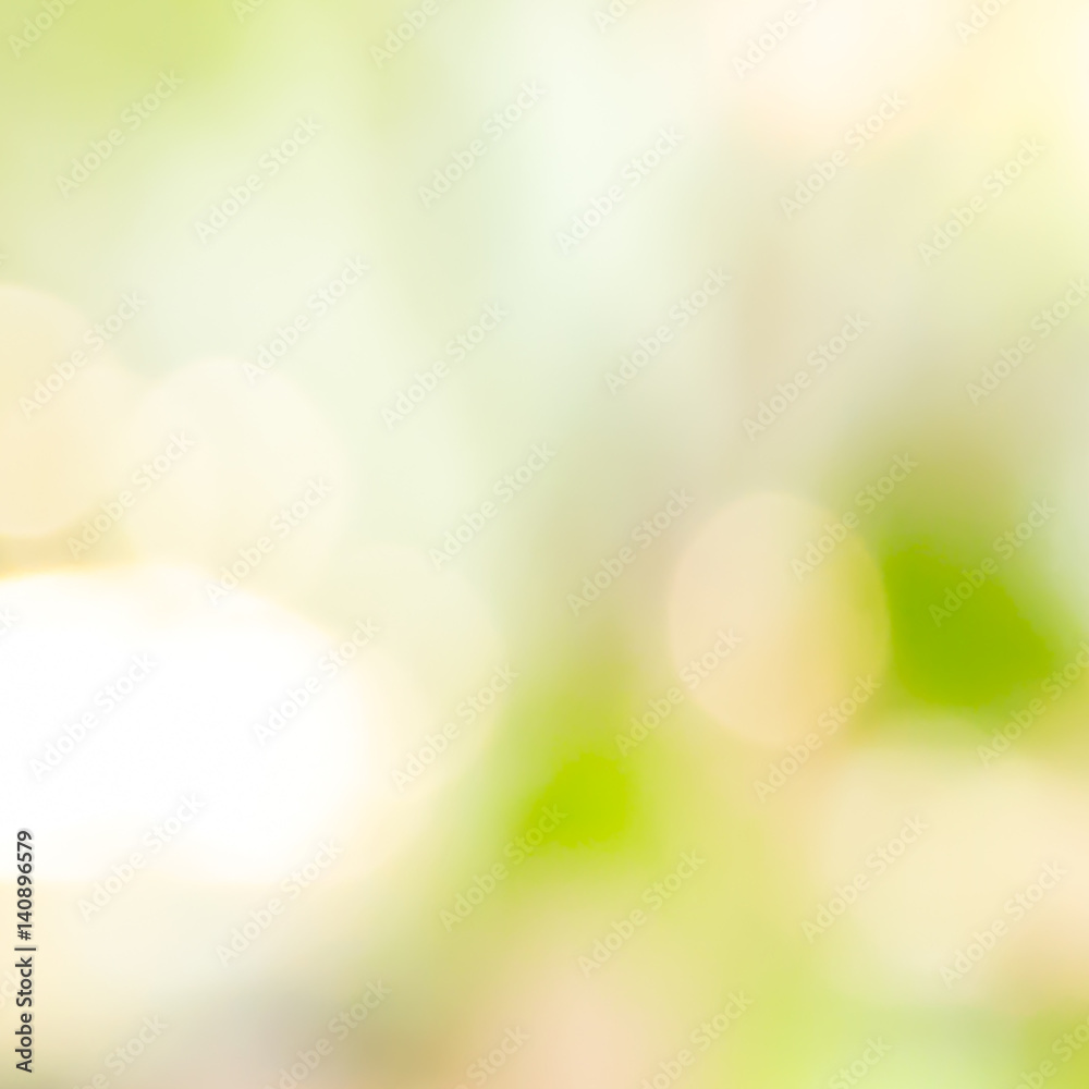 Obraz premium Green bokeh on nature defocus art abstract blur background