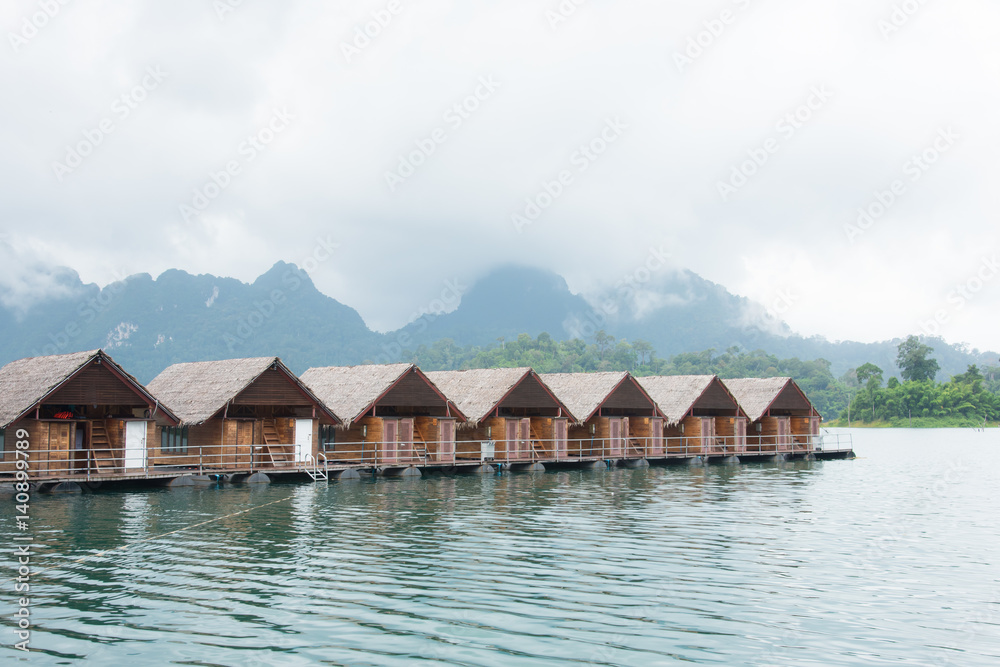 house Resort in Ratchaprapha Dam at Khao Sok National Park,Thailand.