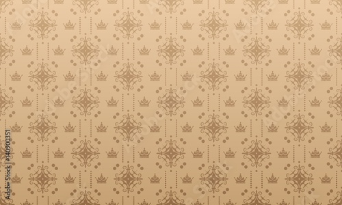 Vector brown background royal pattern 