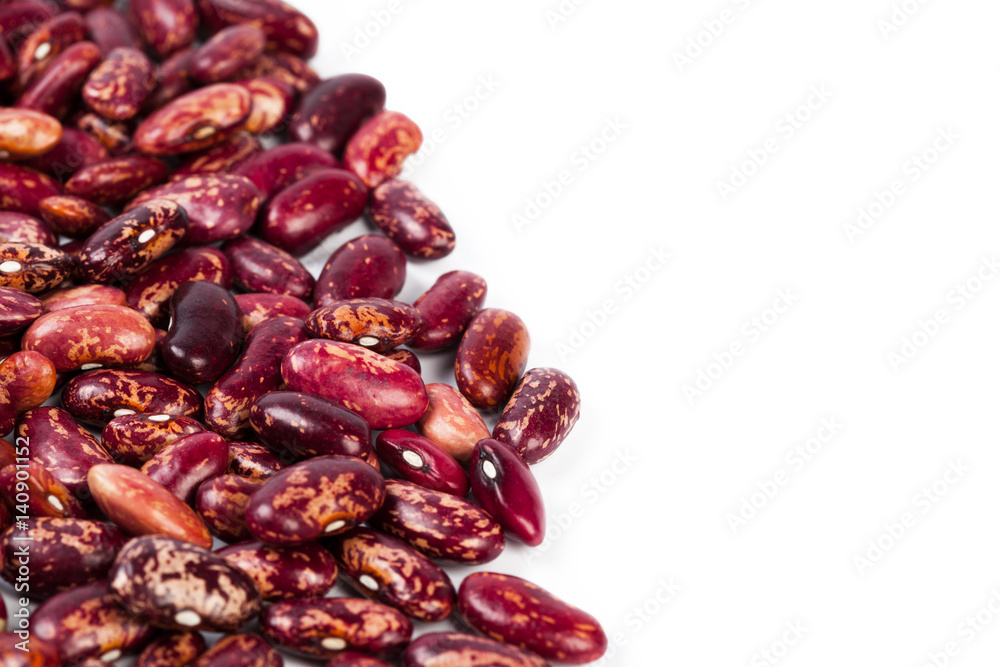 Red beans isolated on white background Red beans isolated on white background