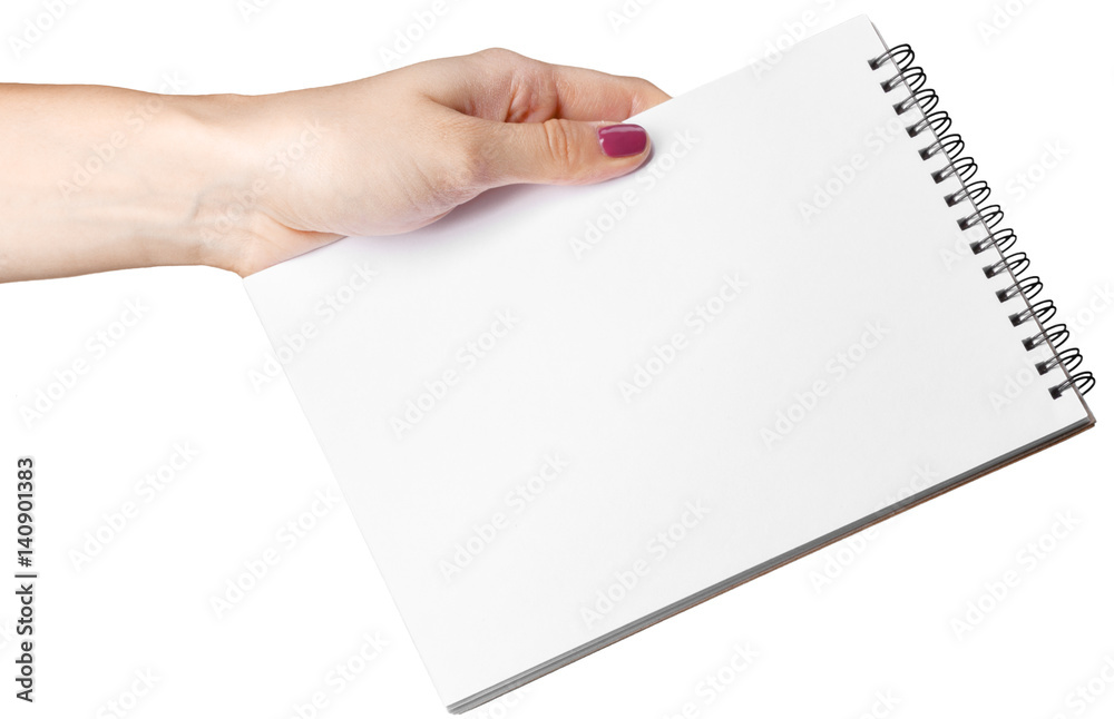 blank notepad isolated on white background blank notepad isolated on white background