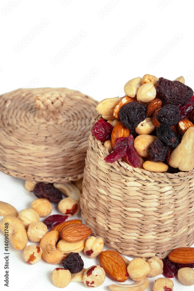mixed nuts isolated on the white background mixed nuts isolated on the white background