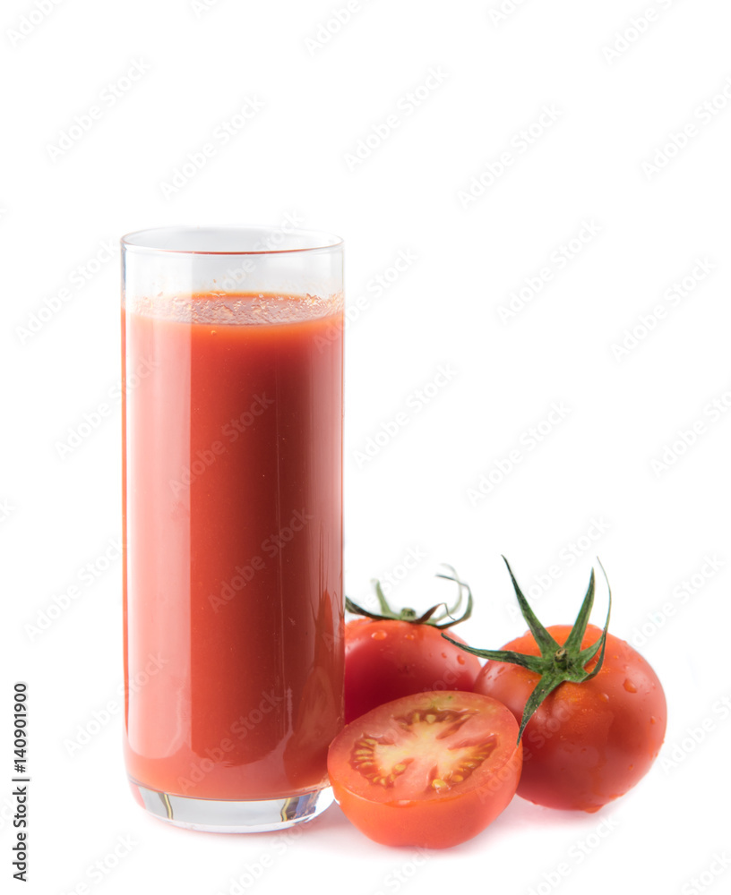 Fresh tomato juice isolated on white background Fresh tomato juice isolated on white background