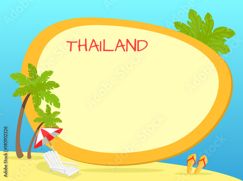 Thailand Touristic Vector Concept with Copyspace