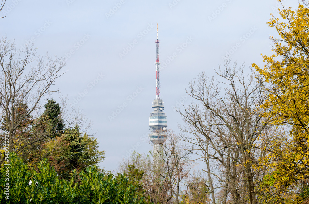 Obraz premium Television tower on the Avala, Belgrade - Serbia