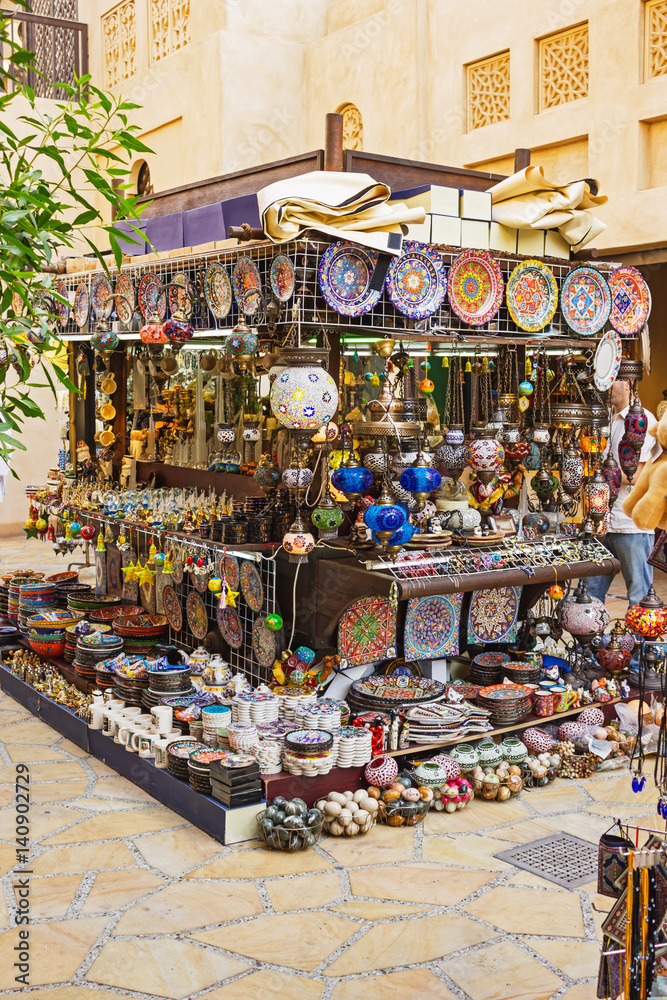 Market with eastern souvenirs