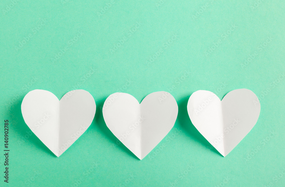 Beautiful paper hearts