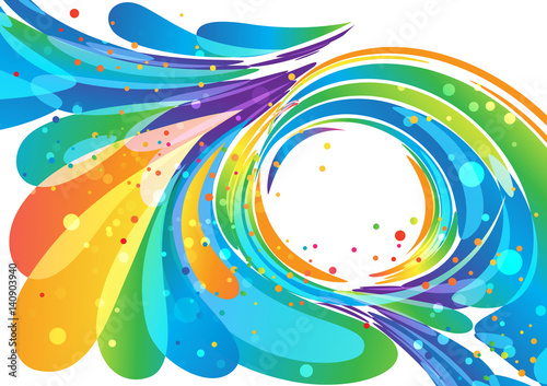 Abstract bright circle frame background