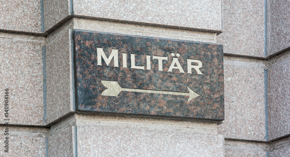 Fototapeta premium Schild 204 - Militär