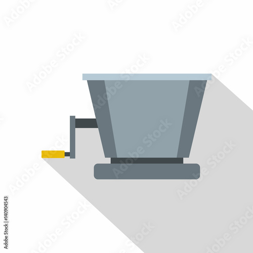 Metal retro juicer or grinder icon, flat style