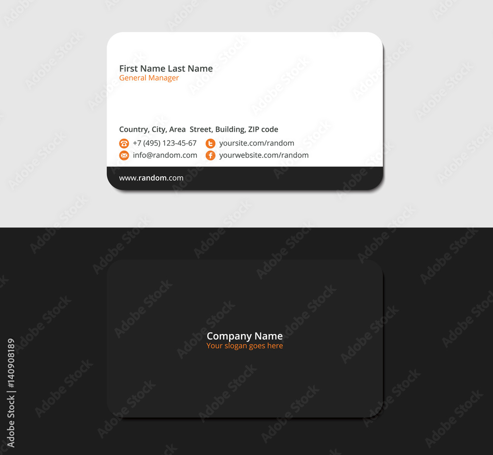 black corporate business card black corporate business card