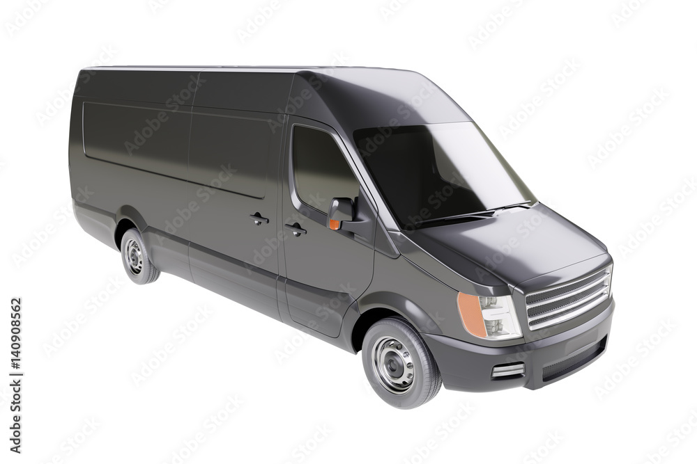 White Commercial Van Isolated on White 3d Illustration White Commercial Van Isolated on White 3d Illustration